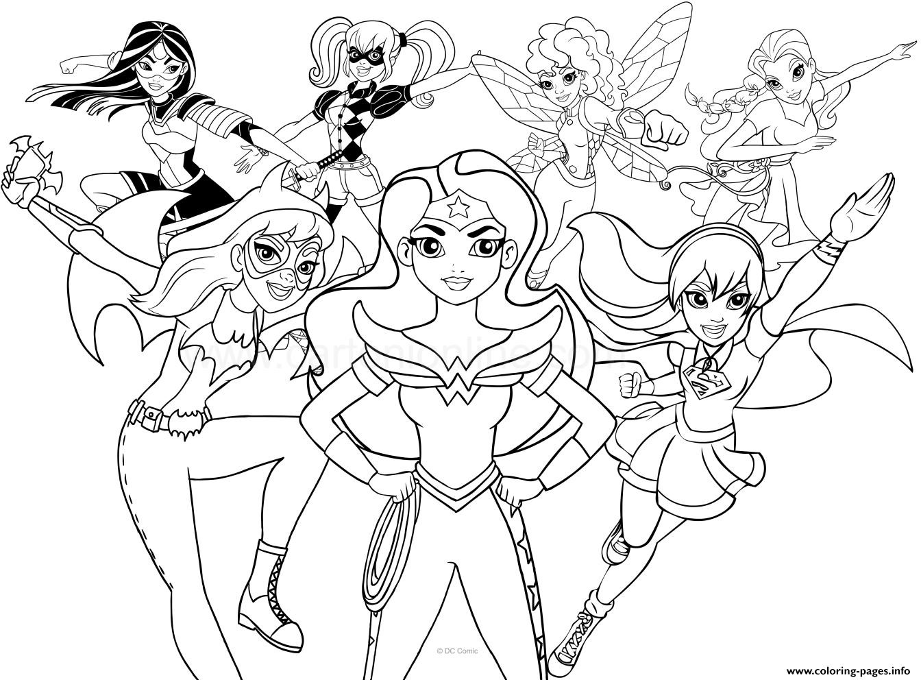 Dc Girls Coloring Pages
 Dc Superhero Girls Coloring Pages Printable