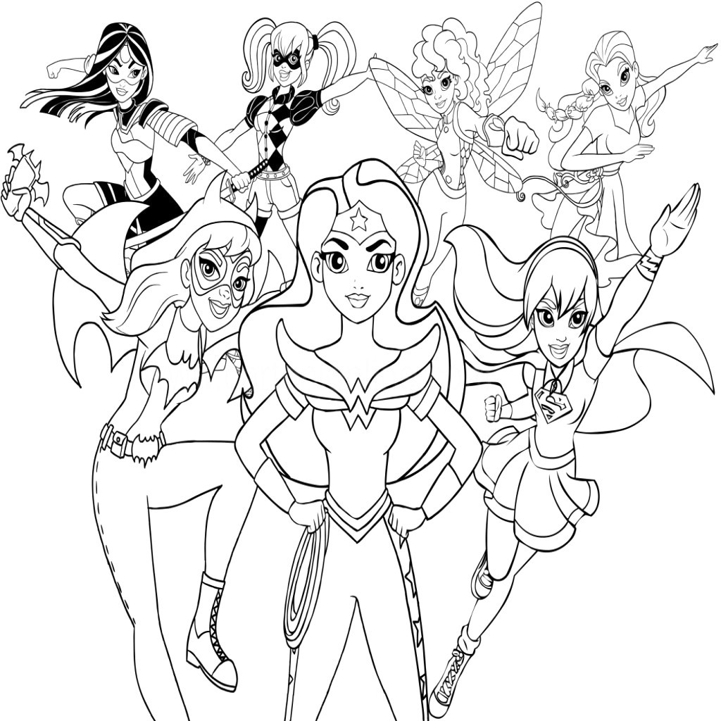 Dc Girls Coloring Pages
 DC Superhero Girls Coloring Pages Best Coloring Pages