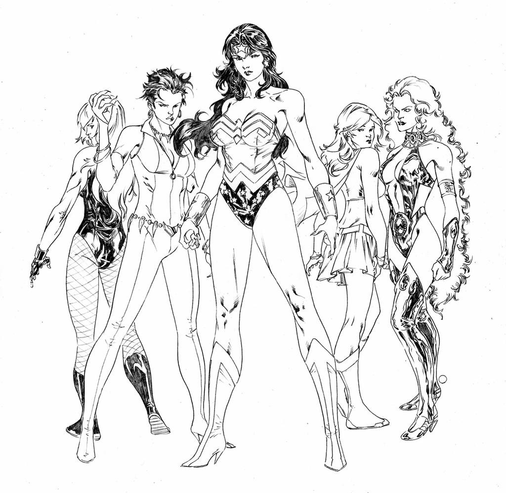 Dc Girls Coloring Pages
 Women of DC ics by SpiderGuile on DeviantArt