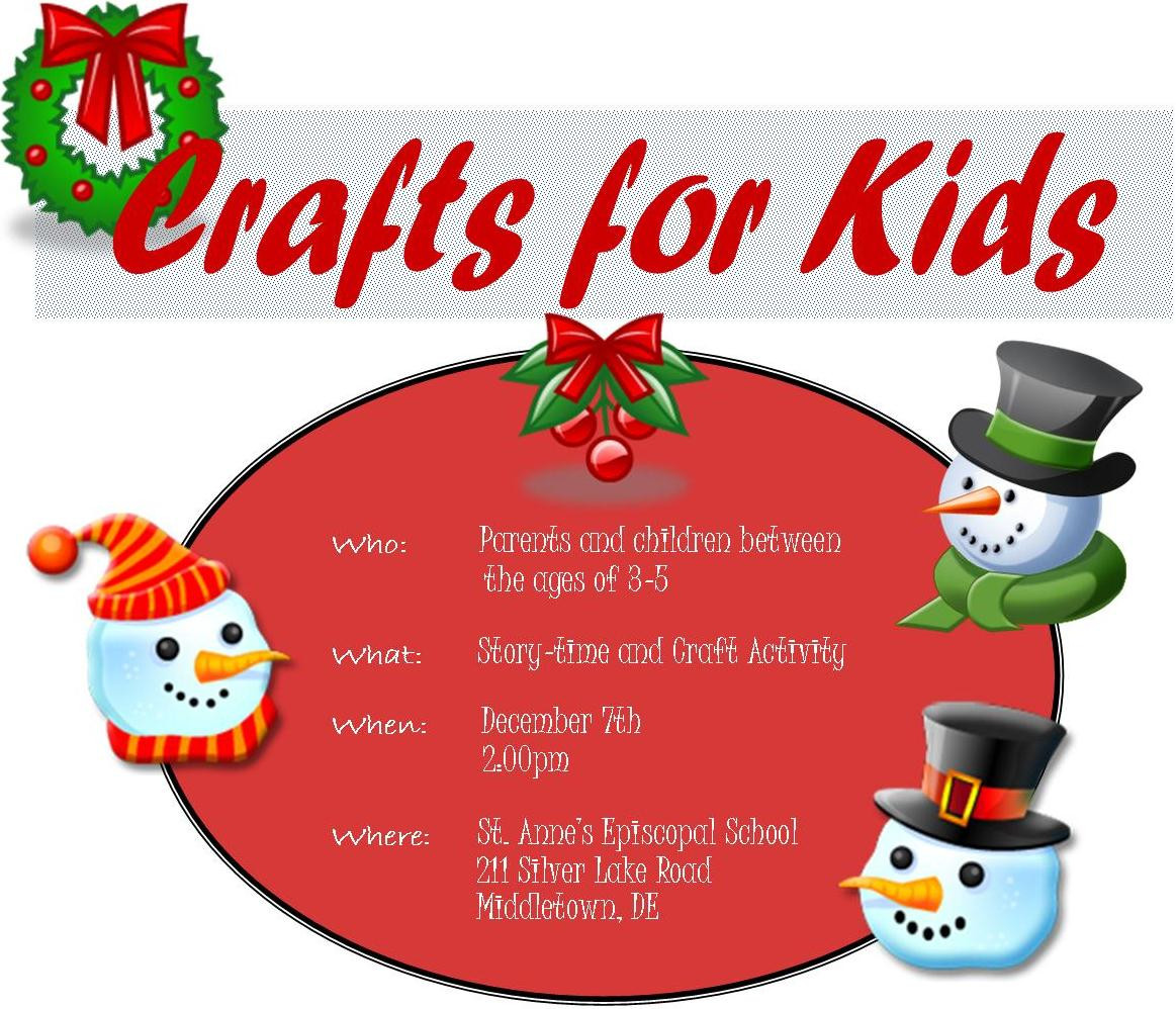 December Crafts For Kids
 St Anne s News December Crafts for Kids