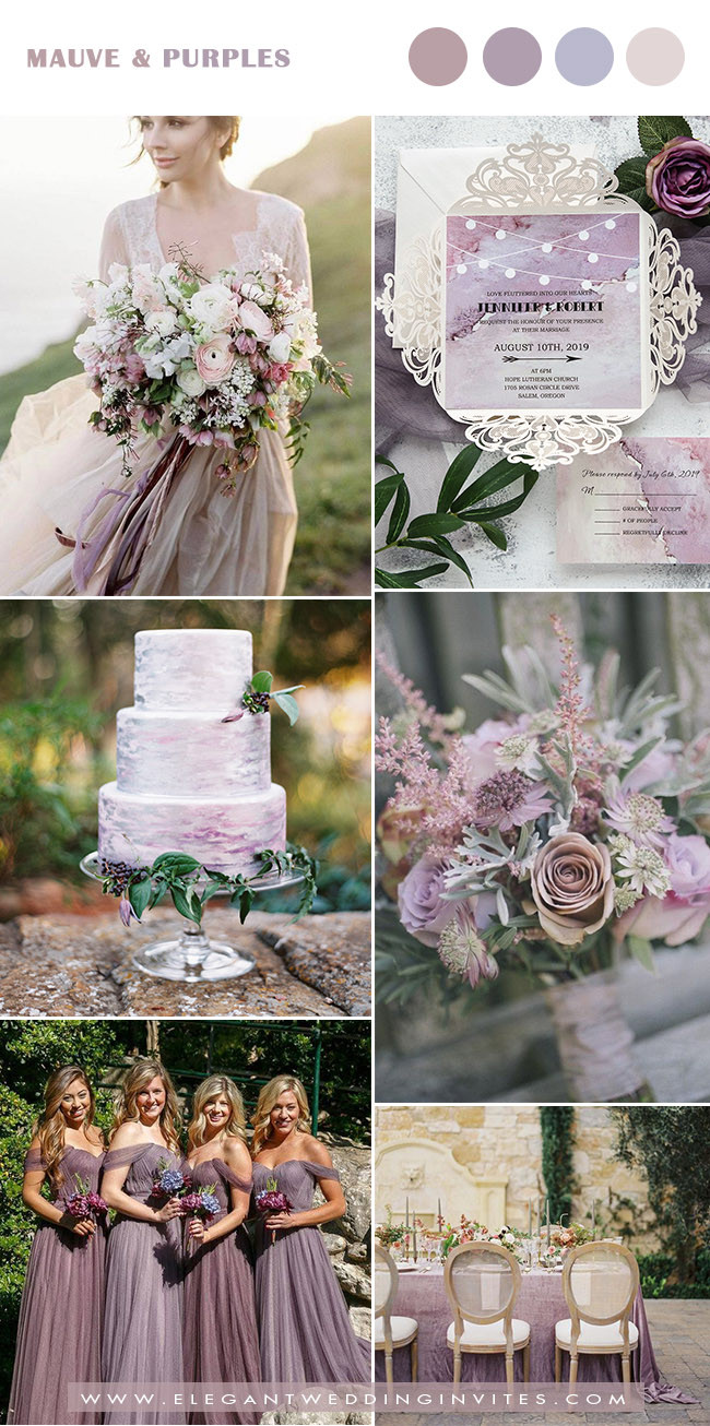 December Wedding Colors
 Trending 7 Pretty Mauve Wedding Color bos for Fall