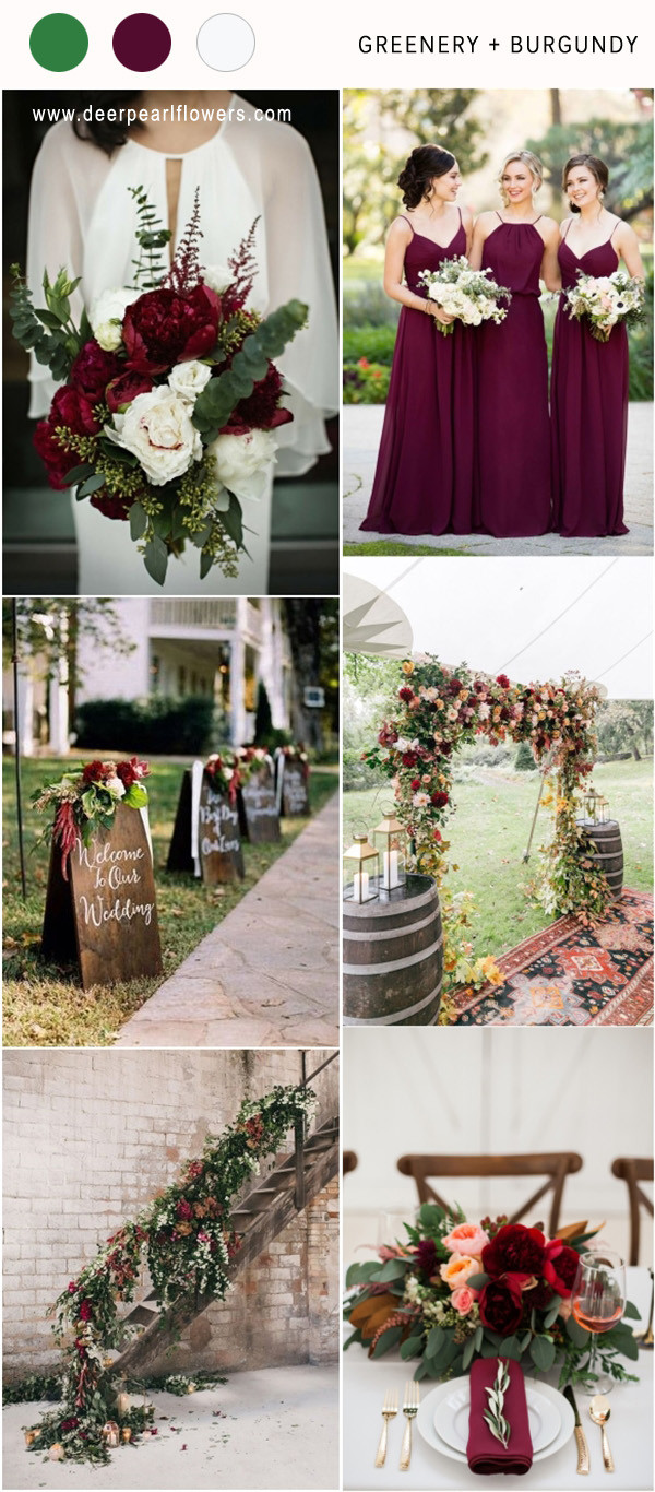 December Wedding Colors
 Top 8 Greenery Wedding Color Palette Ideas for 2018