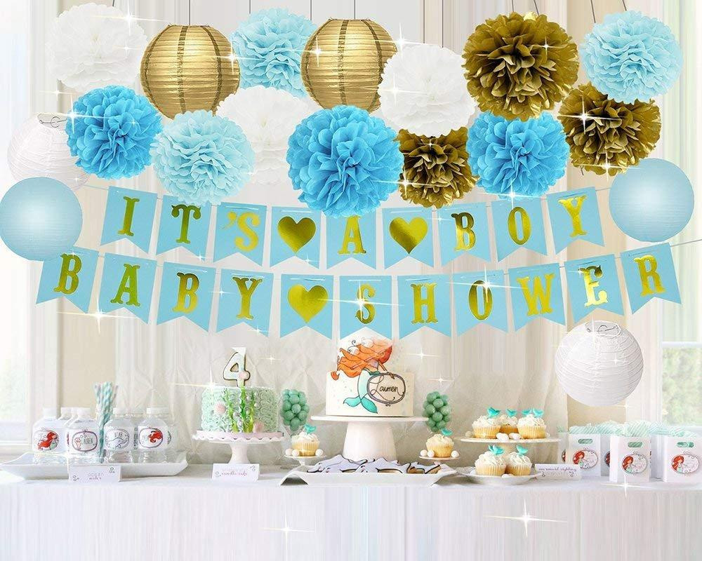Decor For Baby Boy Shower
 BOY S BABY SHOWER Decorations Set It s A Boy Banner Baby