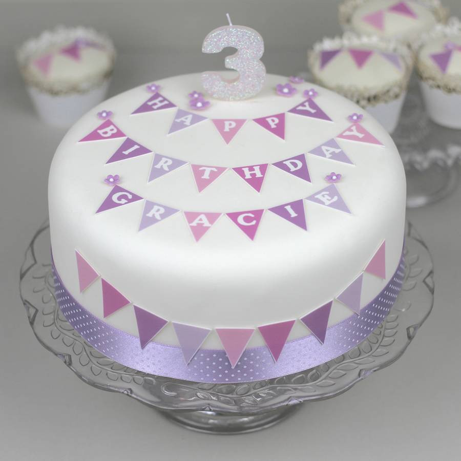 Decorate Birthday Cake
 Birthday Cake Topper Decorating Kit With Bunting By