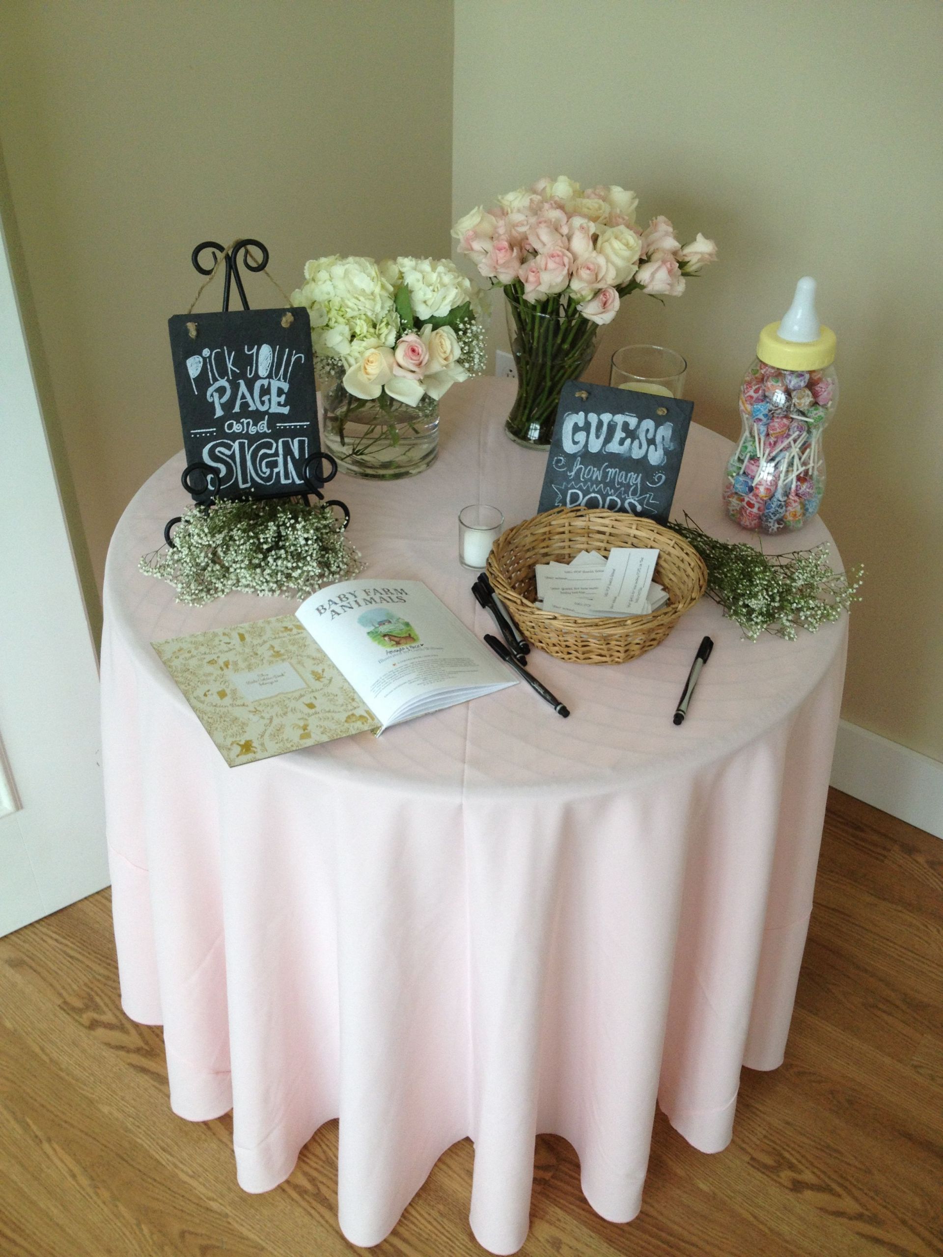 Decorating Ideas For Baby Shower Gift Table
 Entrance Table at a baby shower Our Events