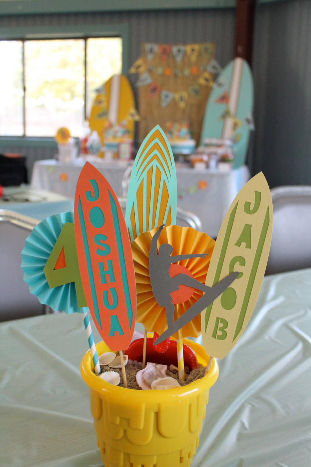 Decorating Ideas For Beach Party
 beach party centerpiece surfer party centerpiece teen