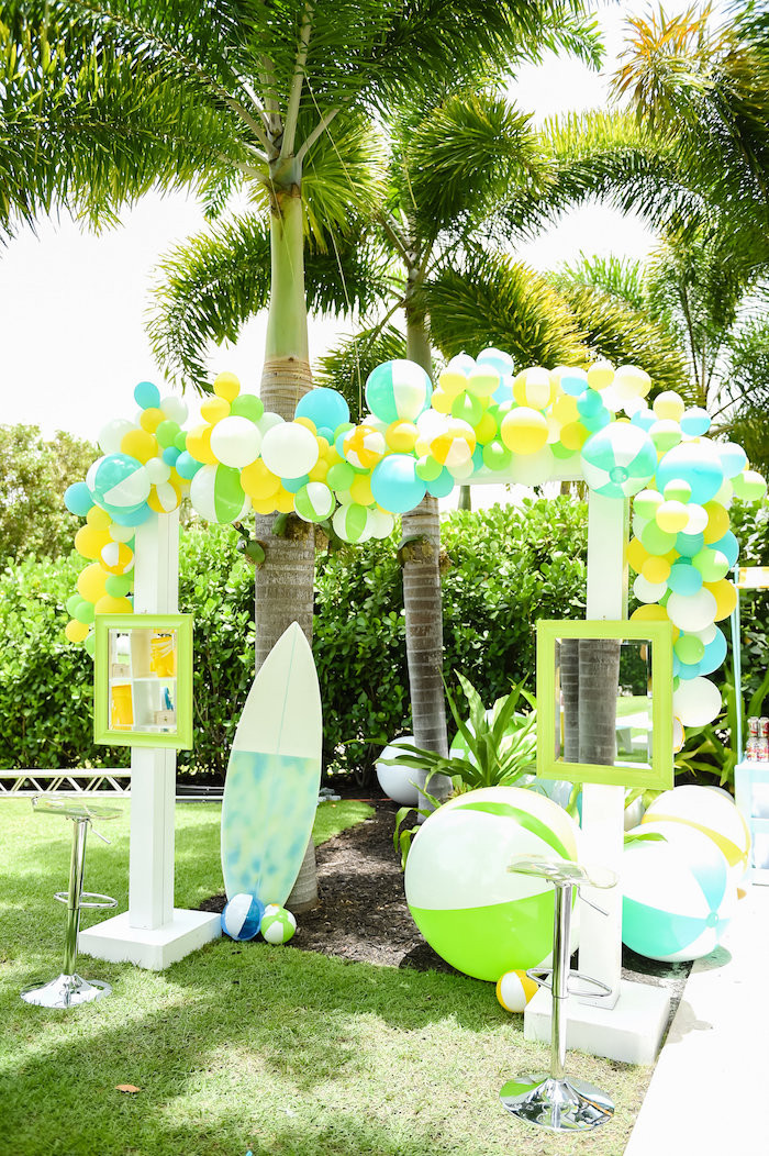 Decorating Ideas For Beach Party
 Kara s Party Ideas Surf s Up Beach Birthday Party