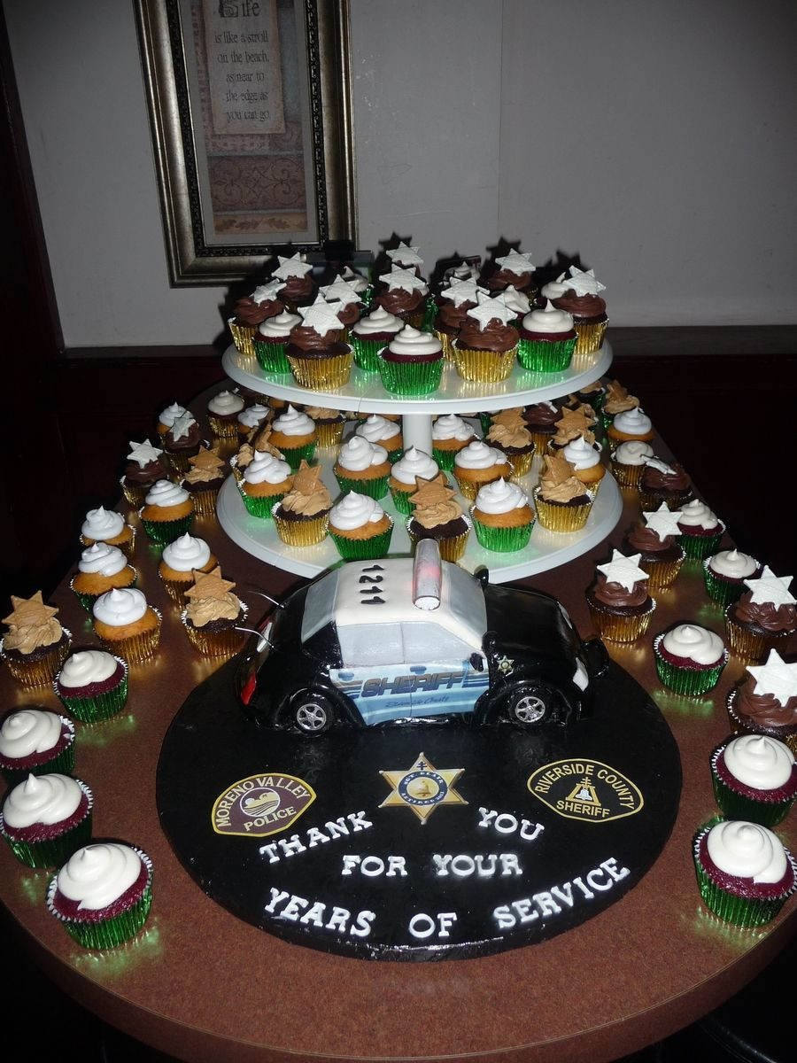 Decorating Ideas For Retirement Party
 Sheriff Car Retirement Cake