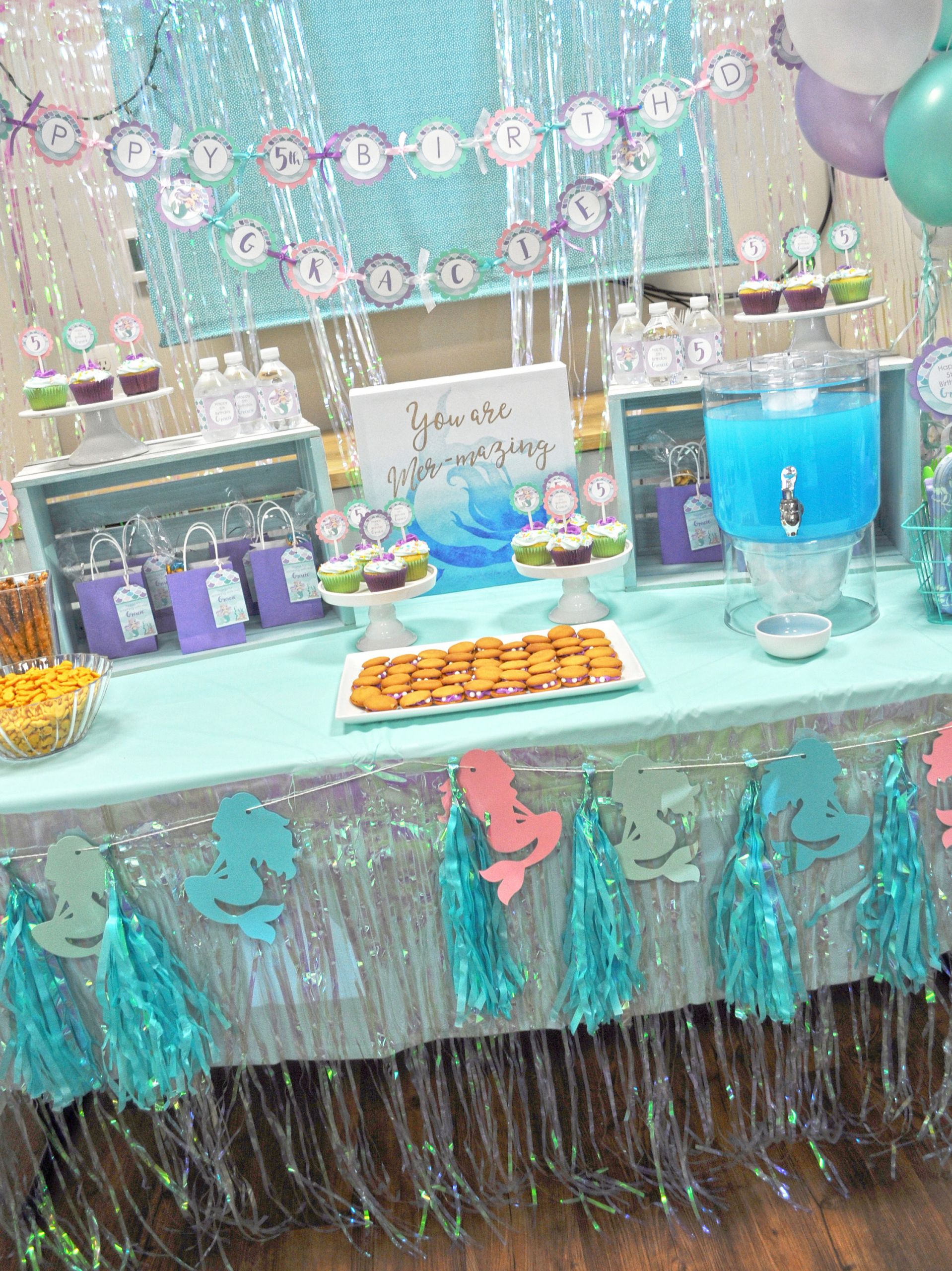 Decoration Ideas For Birthday Party
 Mermaid Birthday Centerpiece Sticks 1st Birthday Girls