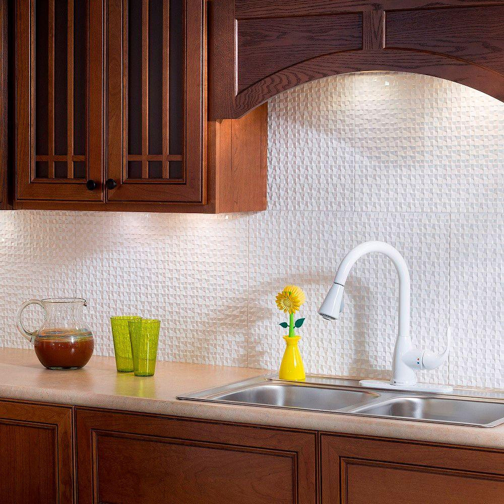 Decorative Kitchen Tiles
 Fasade 24 in x 18 in Terrain PVC Decorative Tile