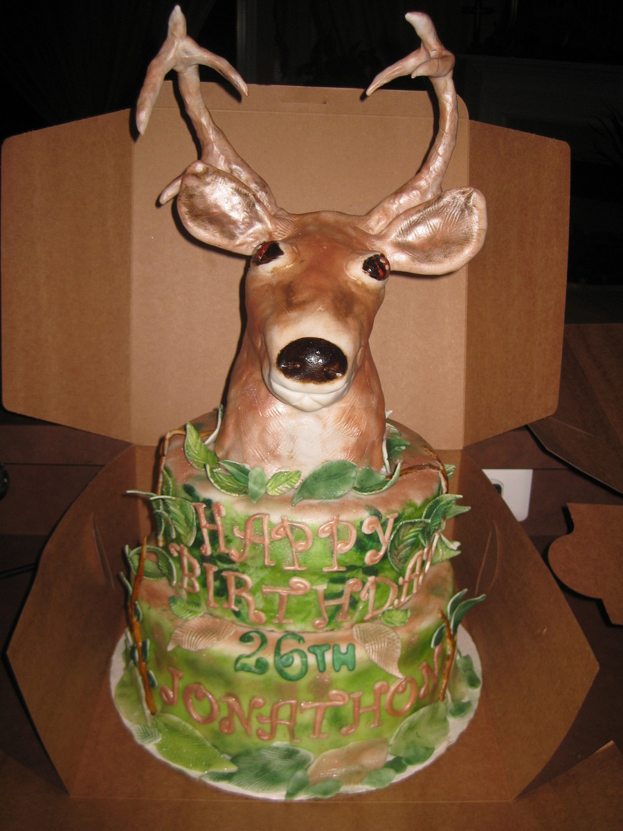 Deer Birthday Cake
 Deer Head Birthday Cake CakeCentral