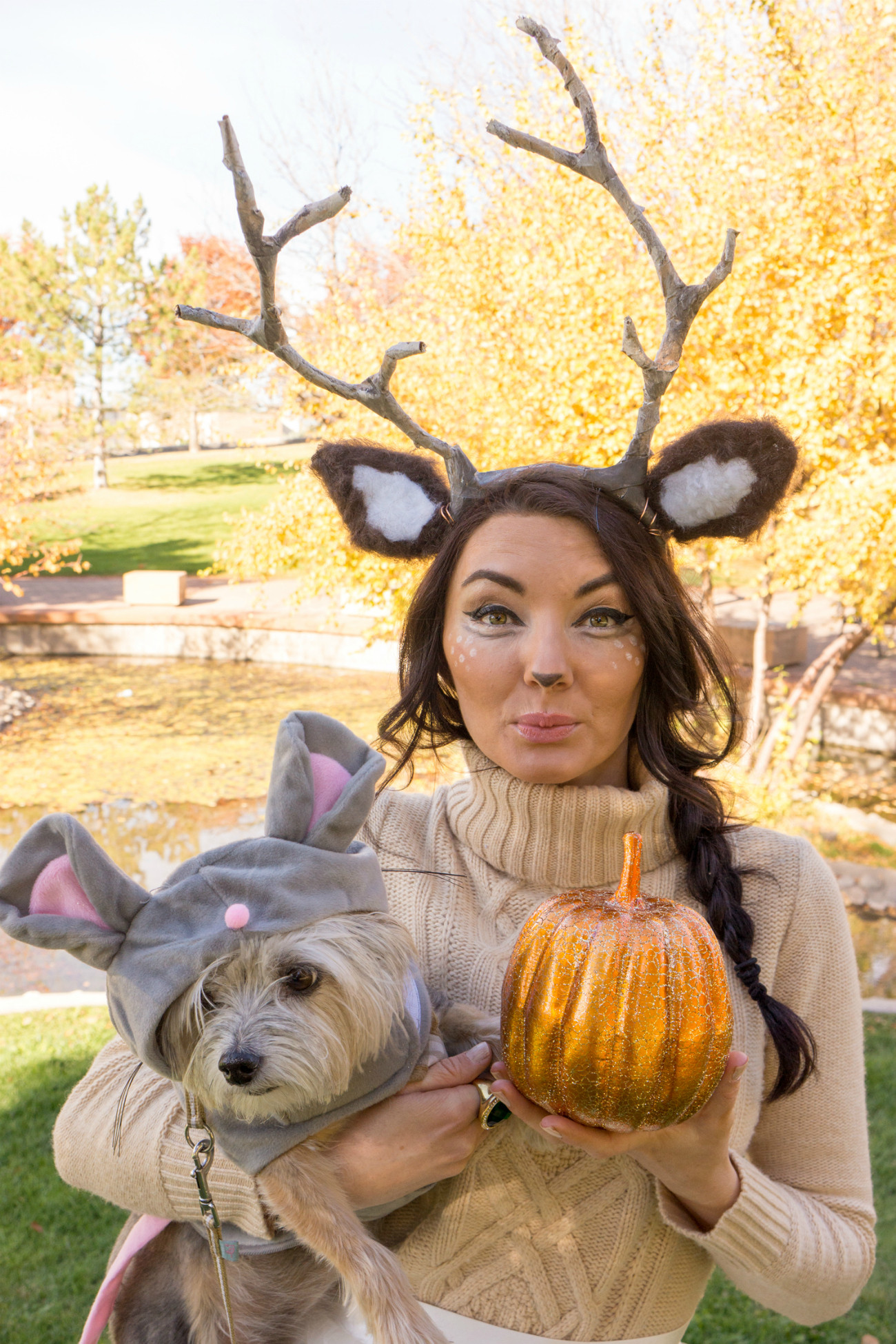 Deer Halloween Costume DIY
 Woodland deer and lumberjack couples costume