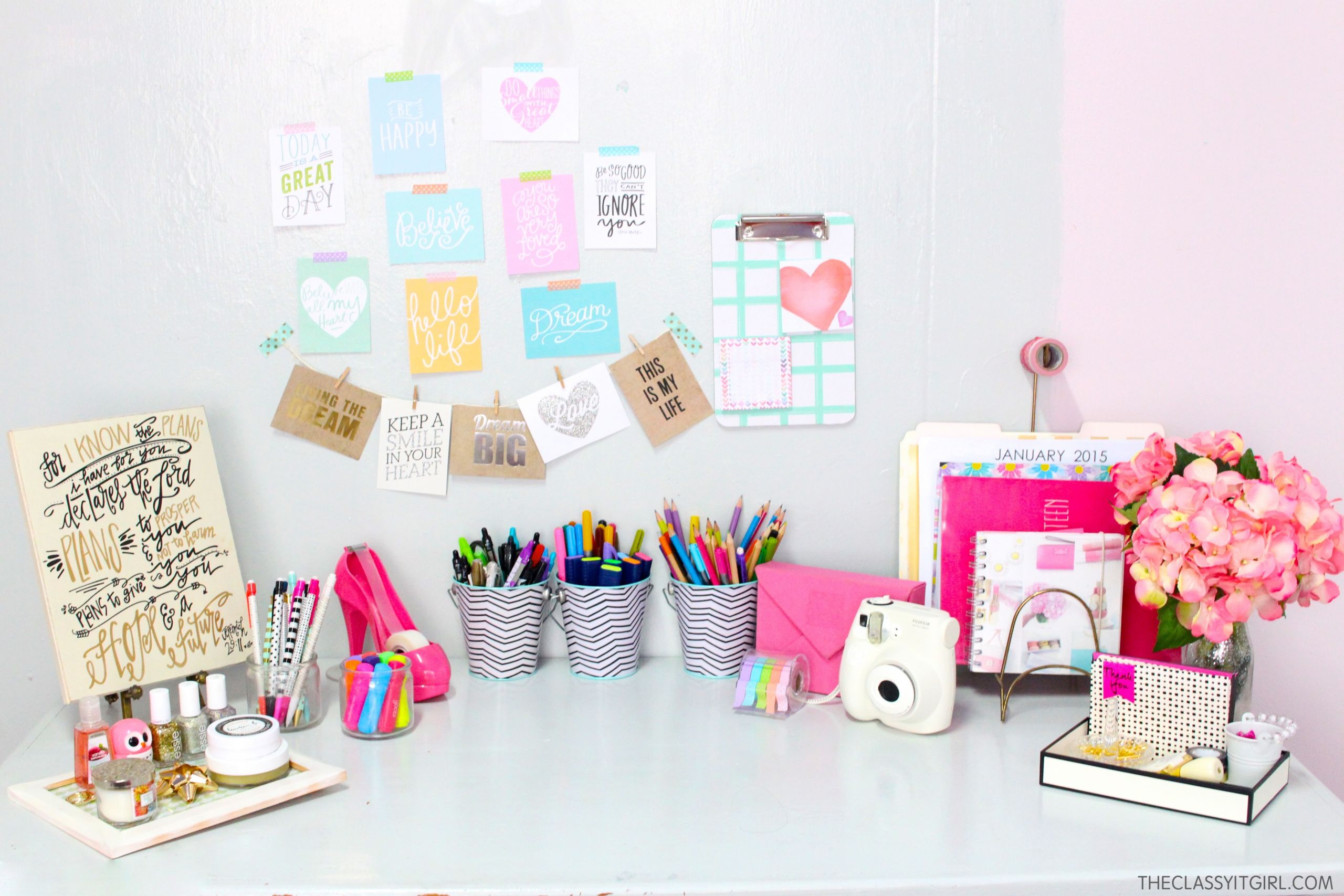 Desk Organization Ideas DIY
 DIY Desk Organization & Tips Roxy James