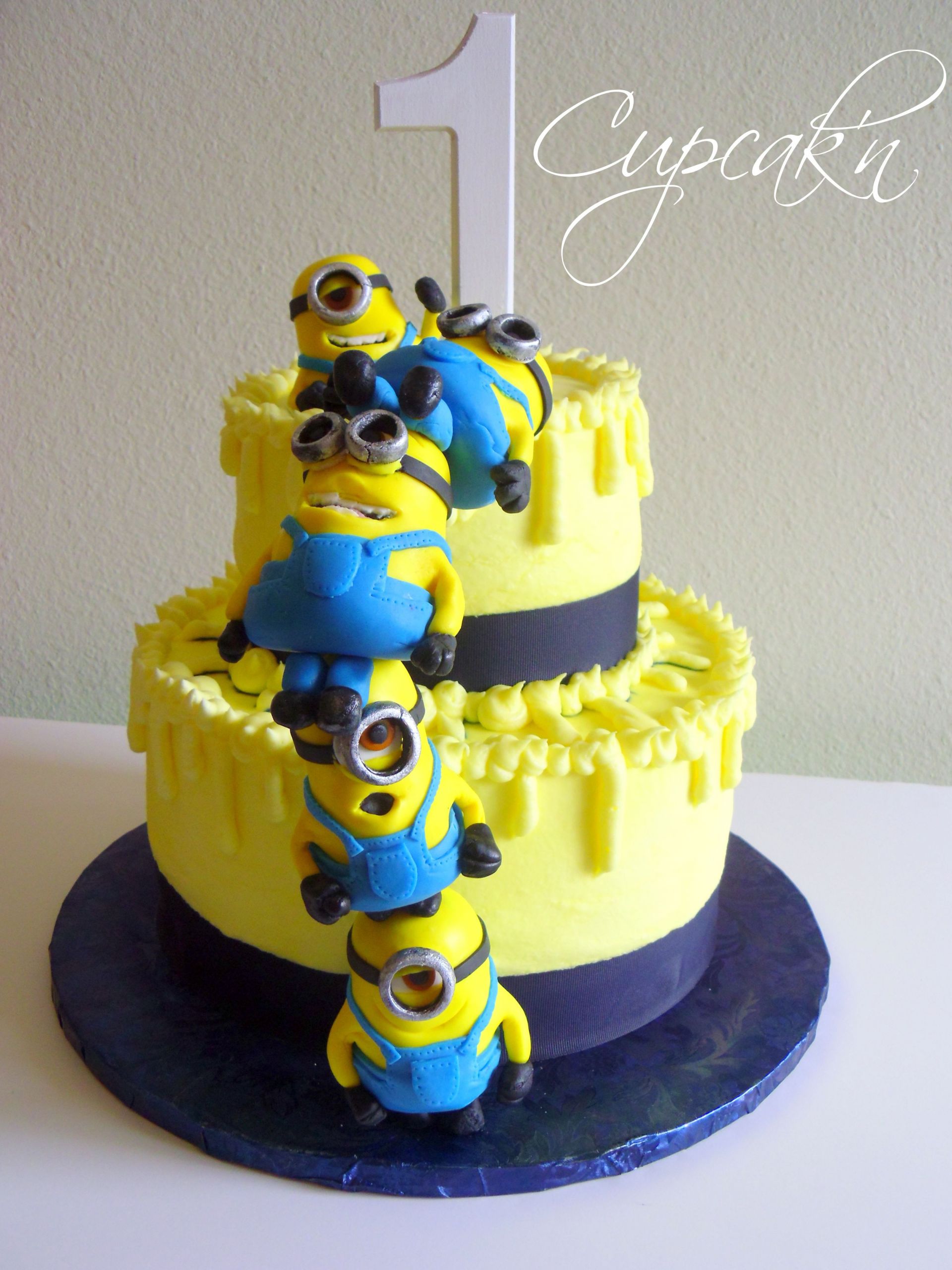 Despicable Me Birthday Cake
 Despicable Me Cake With Stacked Mmf Minions