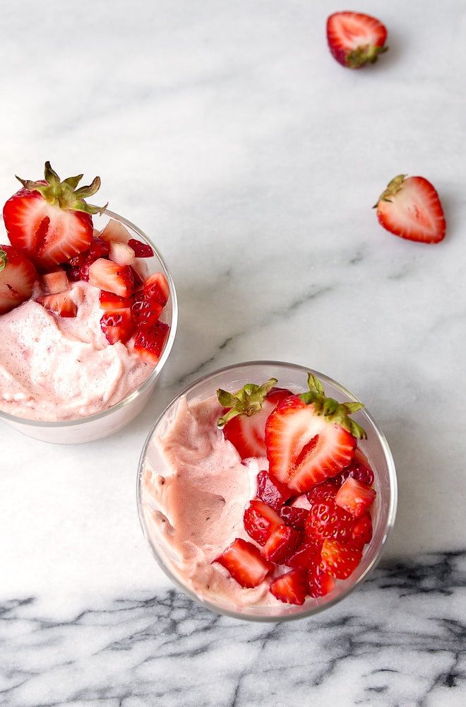 Dessert Recipes For Two
 Strawberry Mousse in the blender Dessert for Two