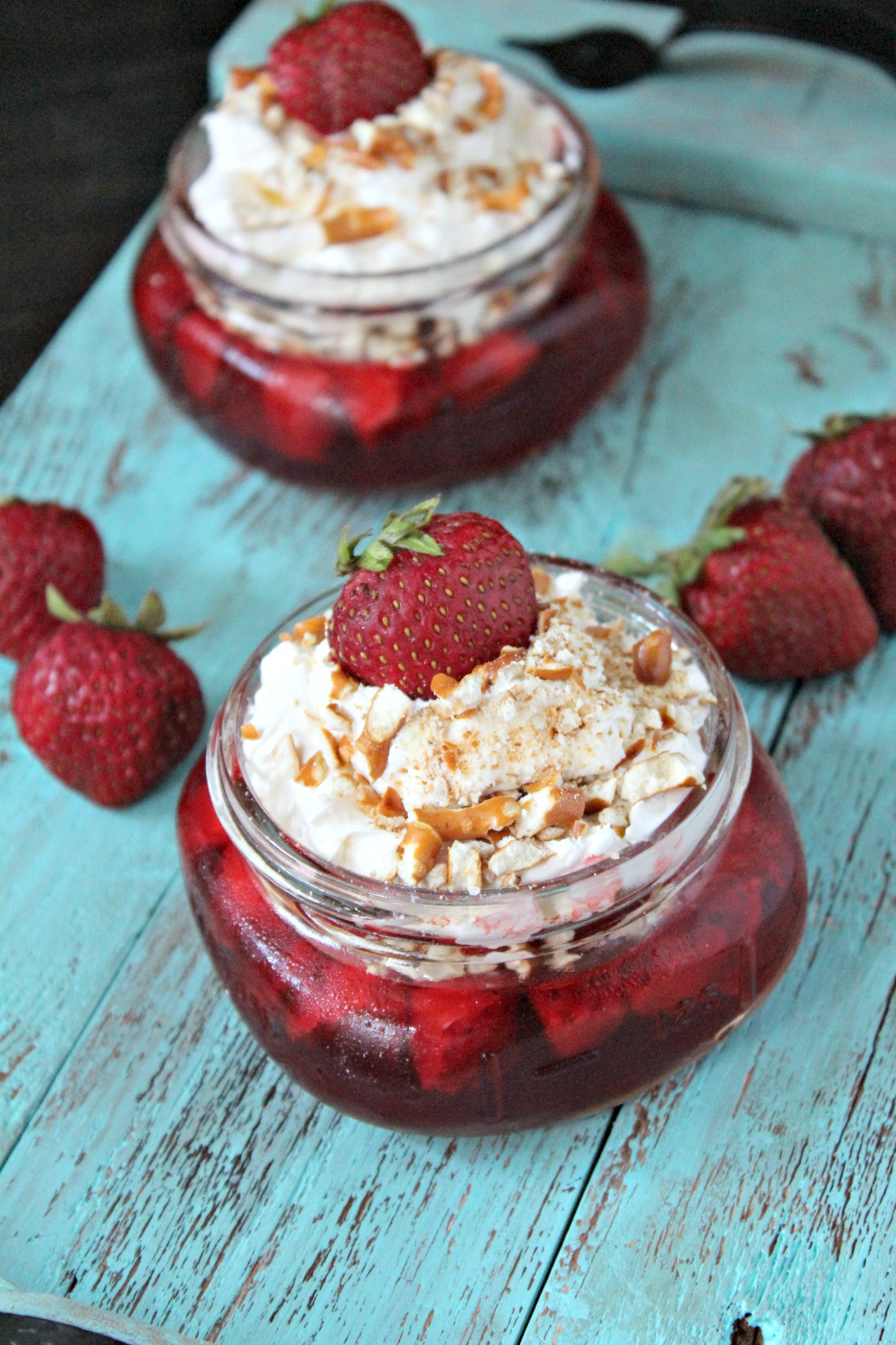 Desserts For Two
 Strawberry Pretzel Dessert for Two addicted to recipes