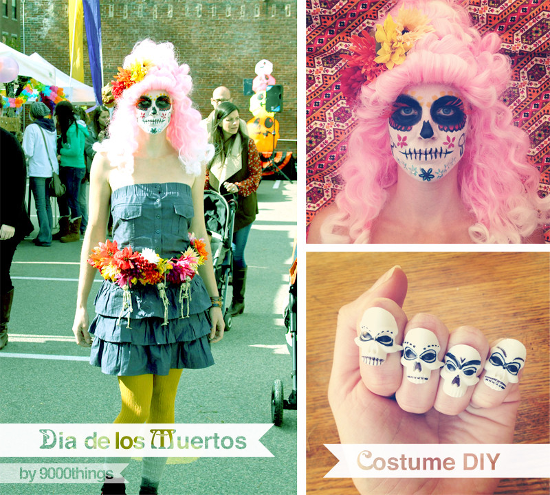 Dia De Los Muertos Costume DIY
 day of the dead flower crown diy 9000things