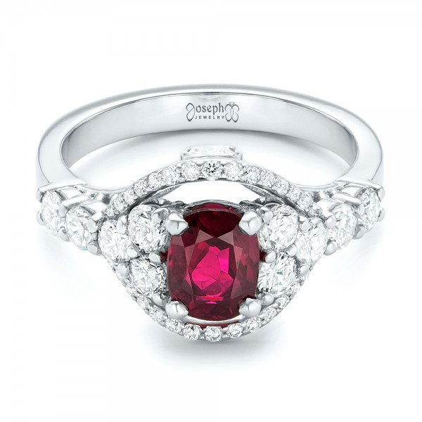 Diamond And Ruby Engagement Rings
 Custom Ruby and Diamond Engagement Ring