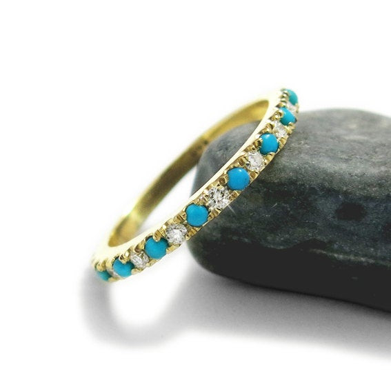 Diamond And Turquoise Engagement Ring
 Turquoise Engagement Ring Diamond and Turquoise Wedding Band