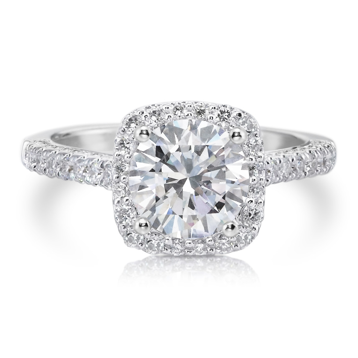 Diamond Halo Engagement Ring
 Custom Made Diamond Halo Engagement Ring Platinum Where