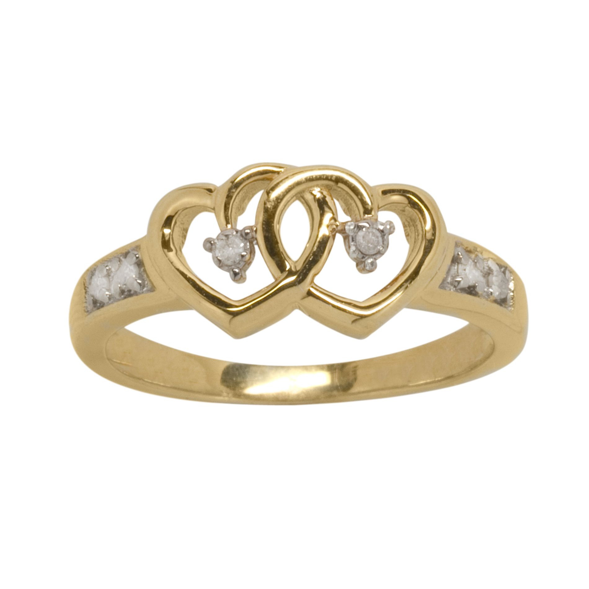 Diamond Heart Rings
 Diamond Accent Heart Ring in 14k Gold over Sterling silver