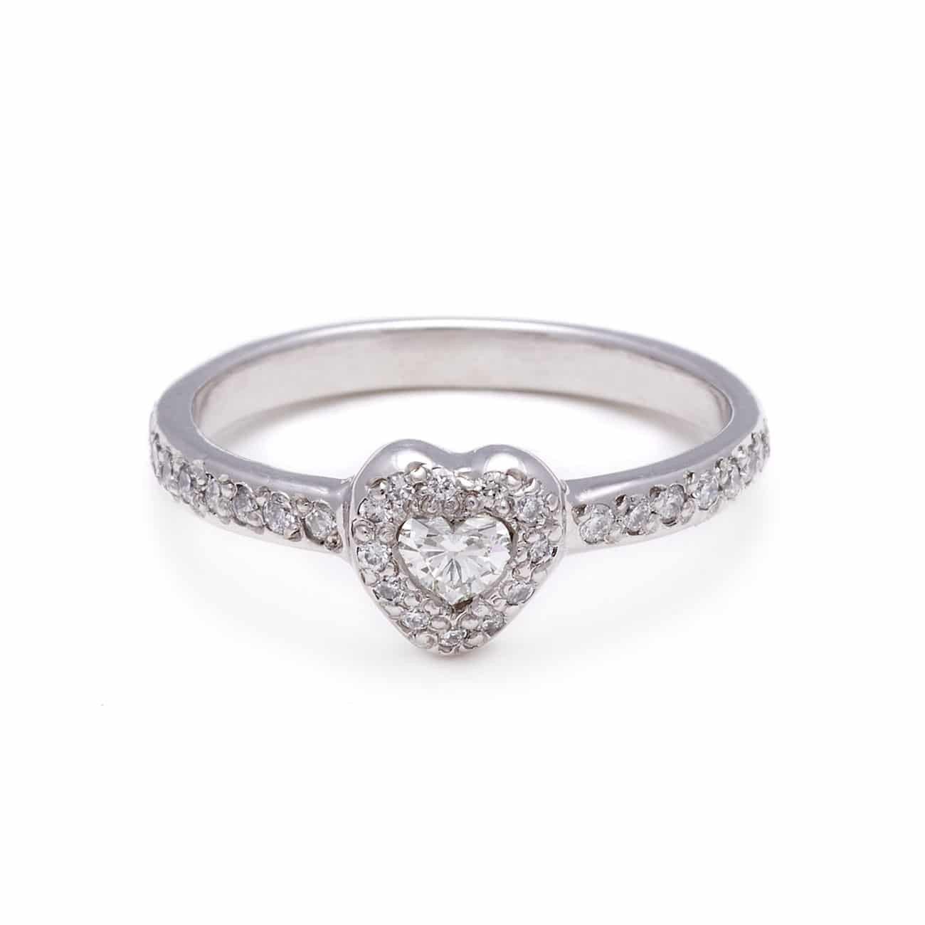Diamond Heart Rings
 Platinum Diamond Heart Ring Elisa Solomon Jewelry
