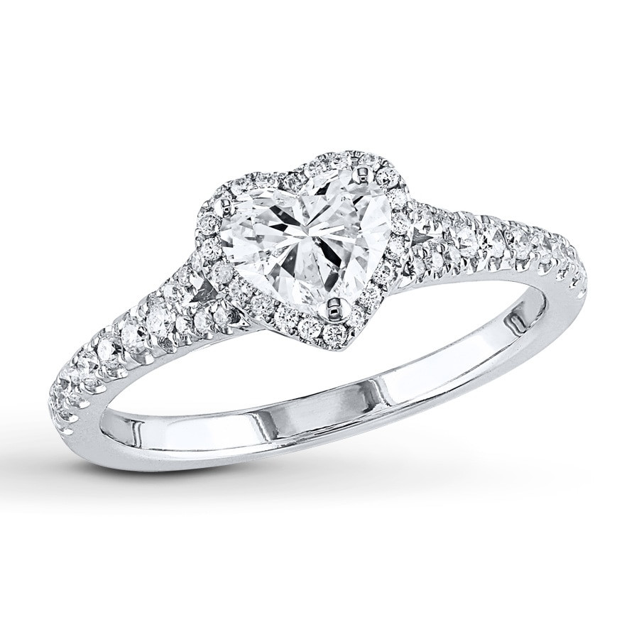 Diamond Heart Rings
 Jared Diamond Engagement Ring 1 ct tw Heart Shaped 14K