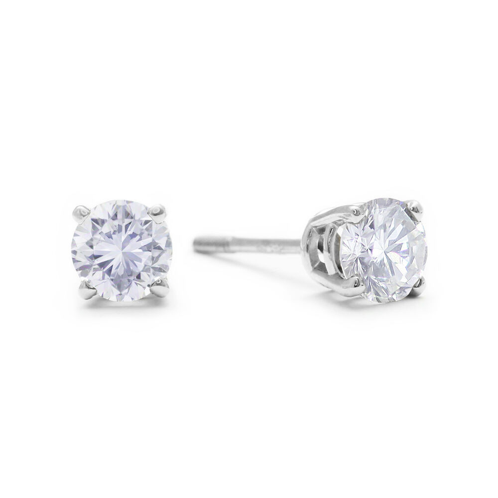 Diamond Stud Earrings 1 Carat
 Visibly Imperfect 1 2 Carat Diamond Stud Earrings 14K