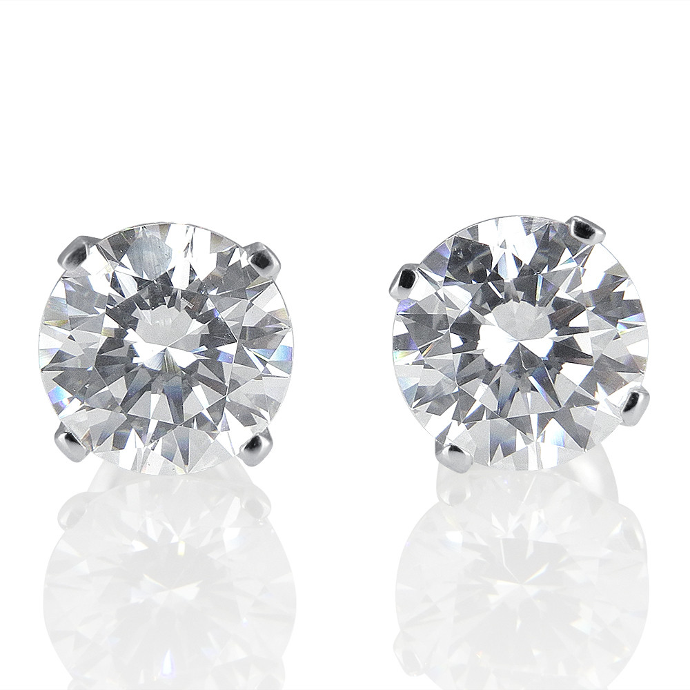 Diamond Stud Earrings 1 Carat
 1 1 2 Carat Diamond Stud Earrings Round G H SI1 18K White