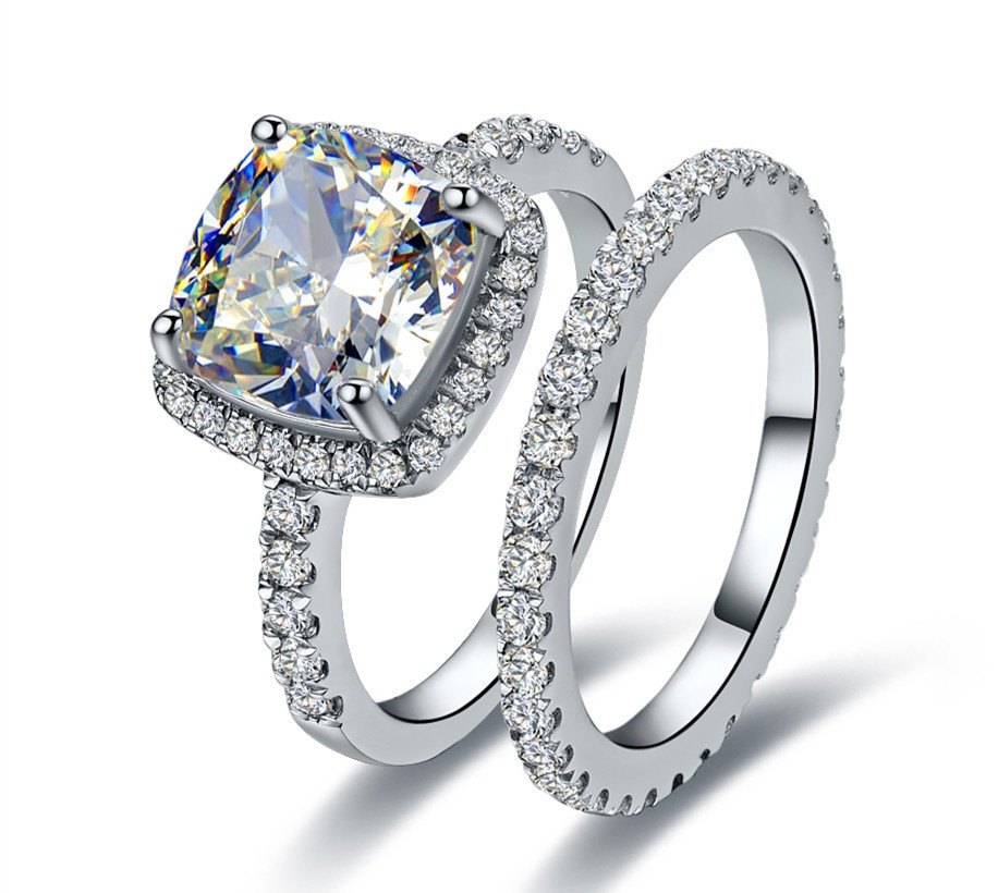 Diamond Wedding Rings Sets
 Fabulous 2Ct Main Stone Simulate Diamond Bridal Sets