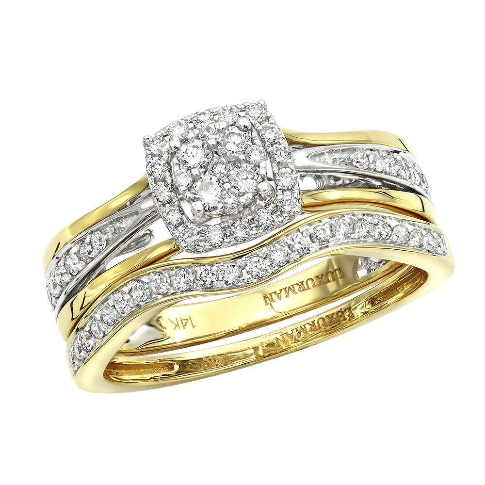 Diamond Wedding Rings Sets
 Affordable Luxurman Diamond Engagement Ring Set Wedding