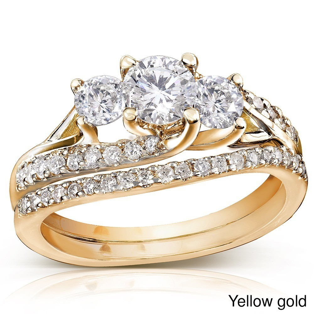 Diamond Wedding Rings Sets
 GIA Certified 1 Carat Trilogy Round Diamond Wedding Ring