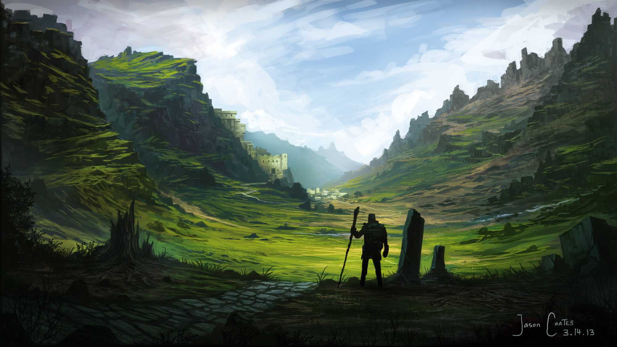 Digital Landscape Painting
 Fantasy landscape Digital painting wallpapers