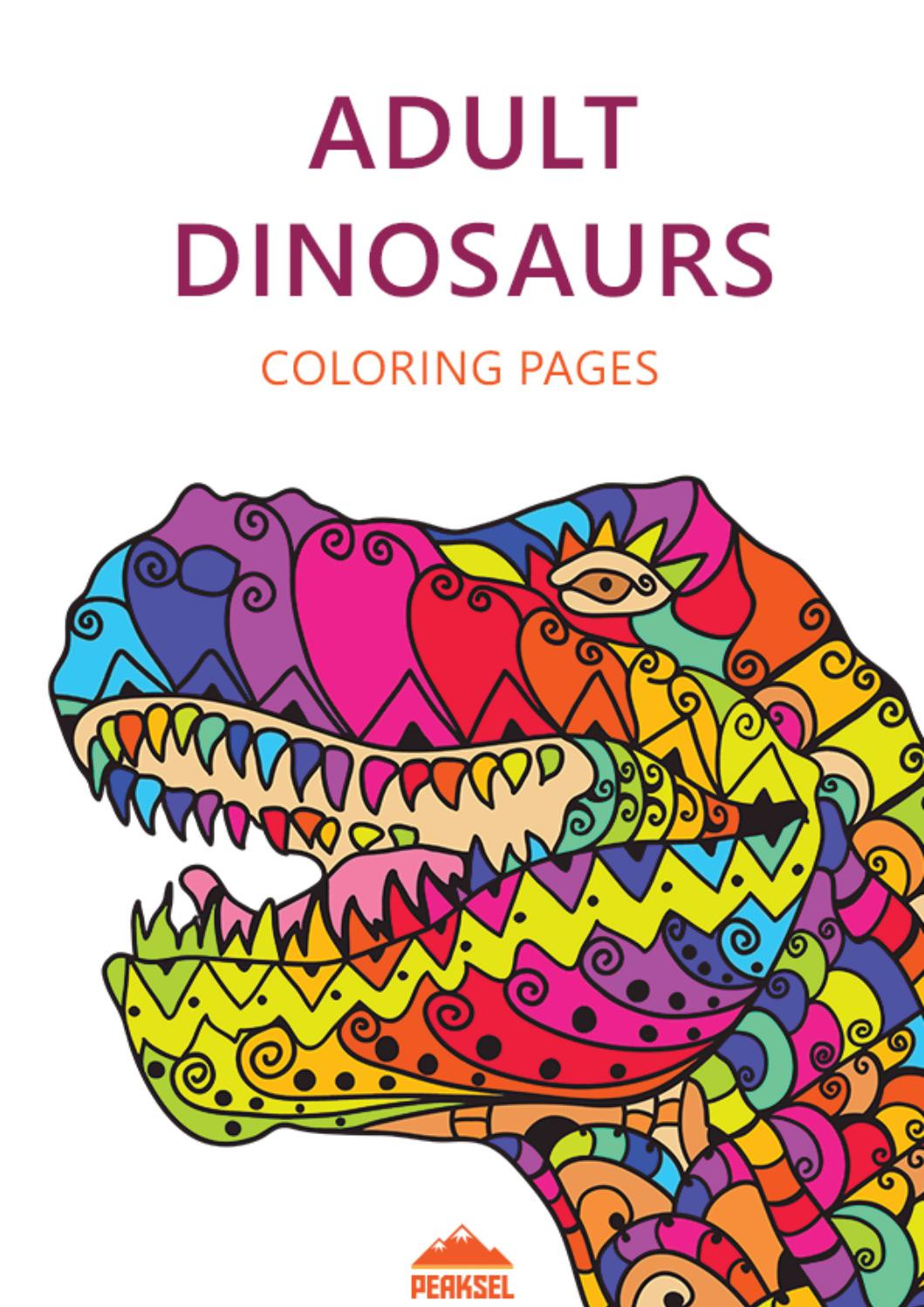 Dinosaur Coloring Pages For Adults
 Dinosaur Coloring Pages For Adults Free Printable