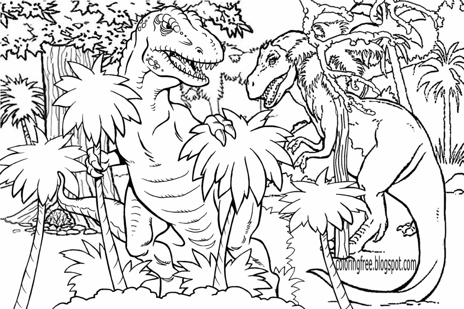 Dinosaur Coloring Pages For Adults
 LETS COLORING BOOK Prehistoric Jurassic World Dinosaurs