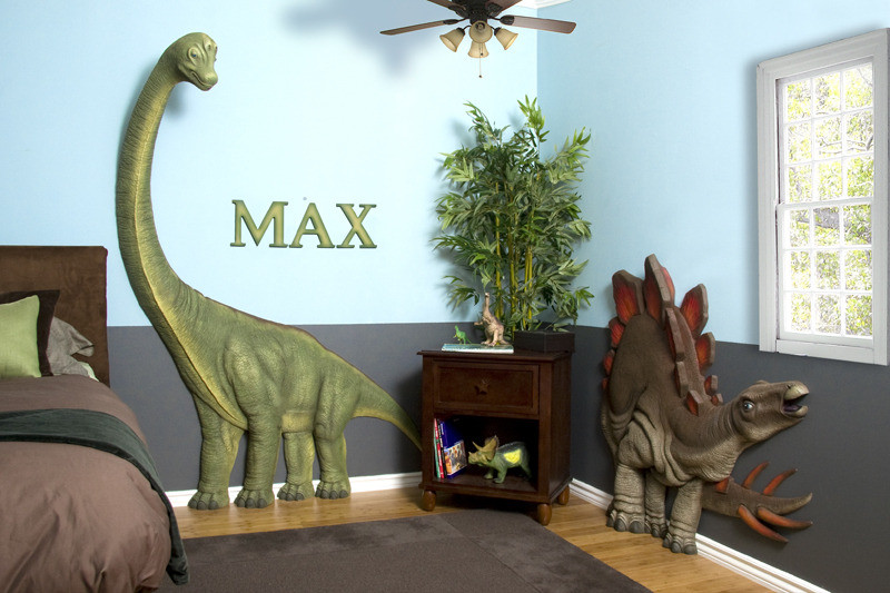 Dinosaur Kids Room Decor
 Kids Bedrooms With Dinosaur Themed Wall Art And Murals