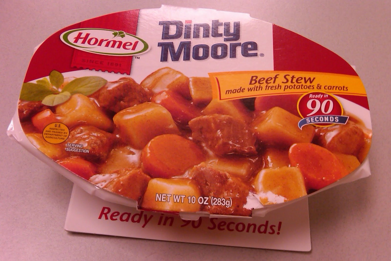 Dinty Moore Stew
 Meal Survivor Dinty Moore Beef Stew – Slim pickings at