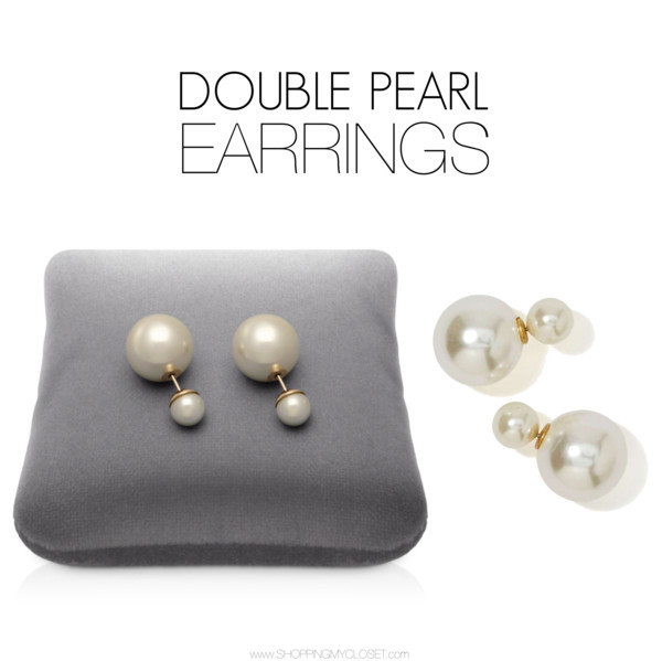 Dior Double Pearl Earrings
 Style trend Dior double pear earrings