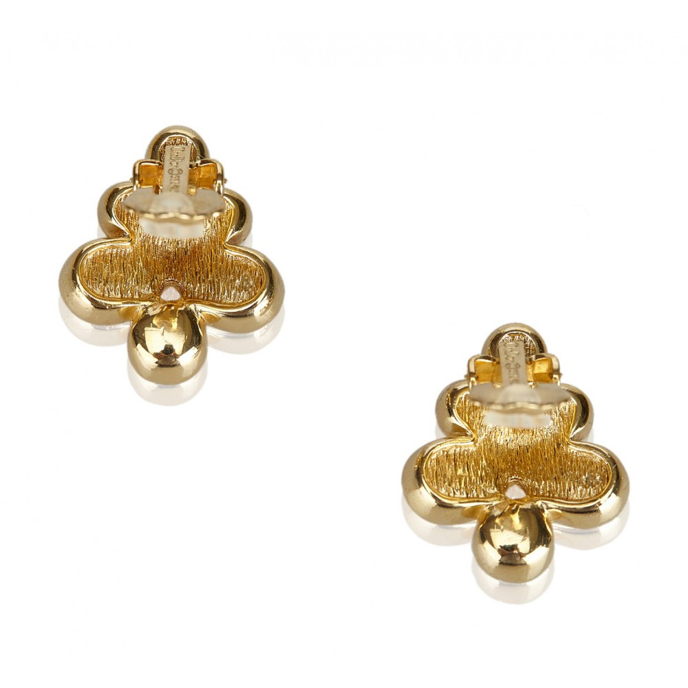 Dior Earrings Price
 Dior Vintage Rhinestone Flower Earrings Gold Dior