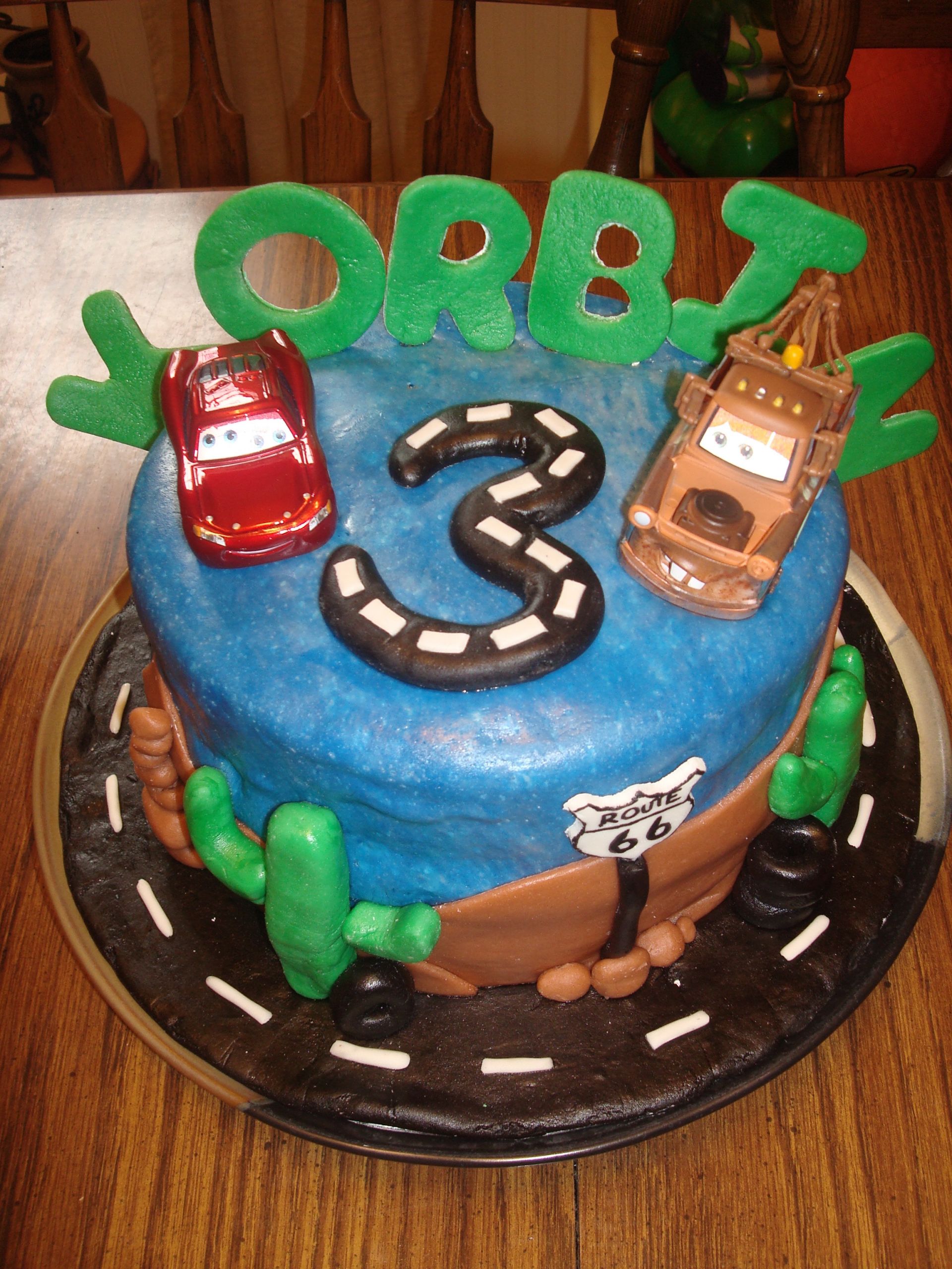 Disney Cars Birthday Cake
 Custom Fondant Birthday Cakes York PA
