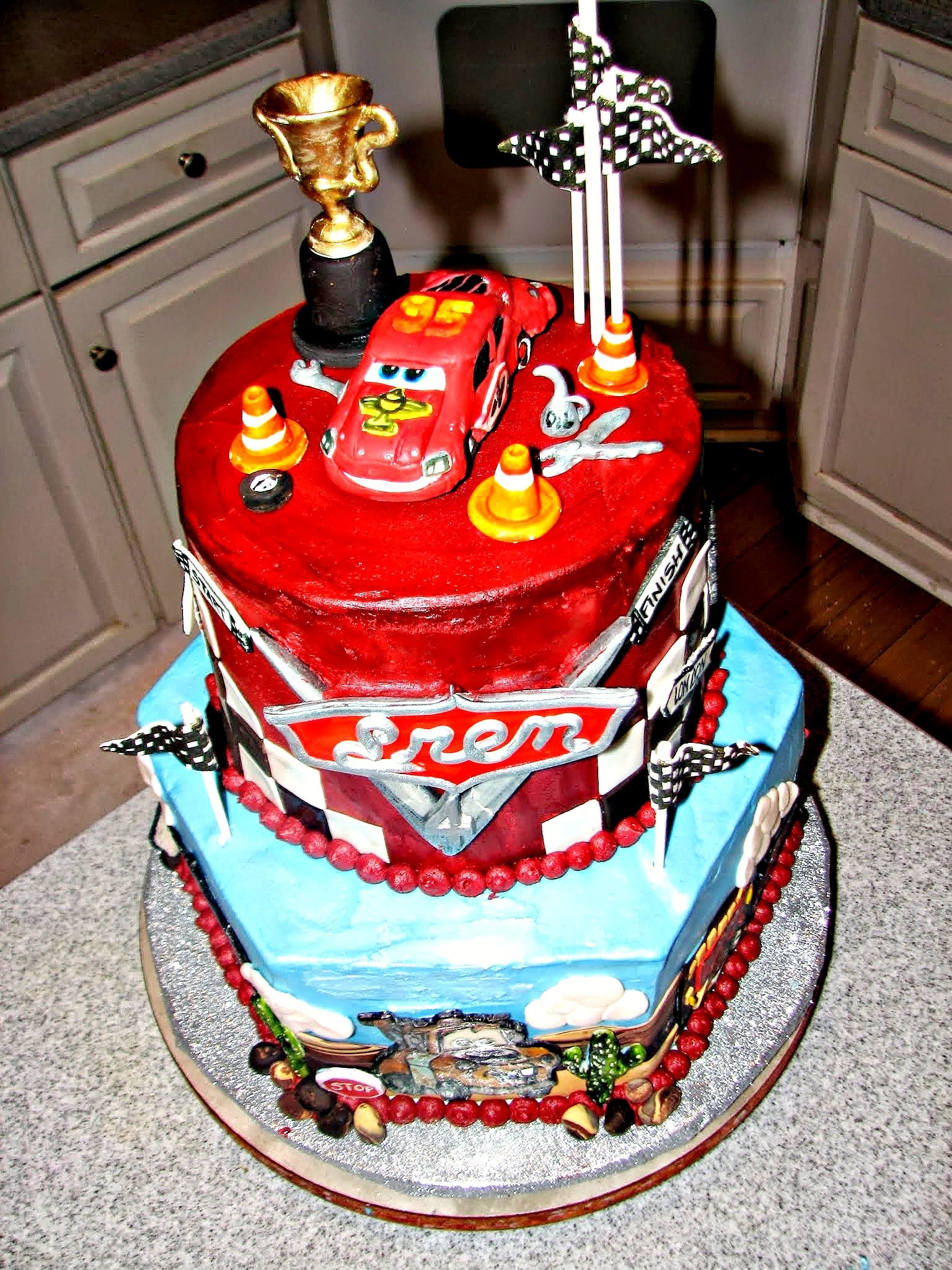 Disney Cars Birthday Cake
 Disney Cars 2 4Th Birthday Cake The Top Tier Was