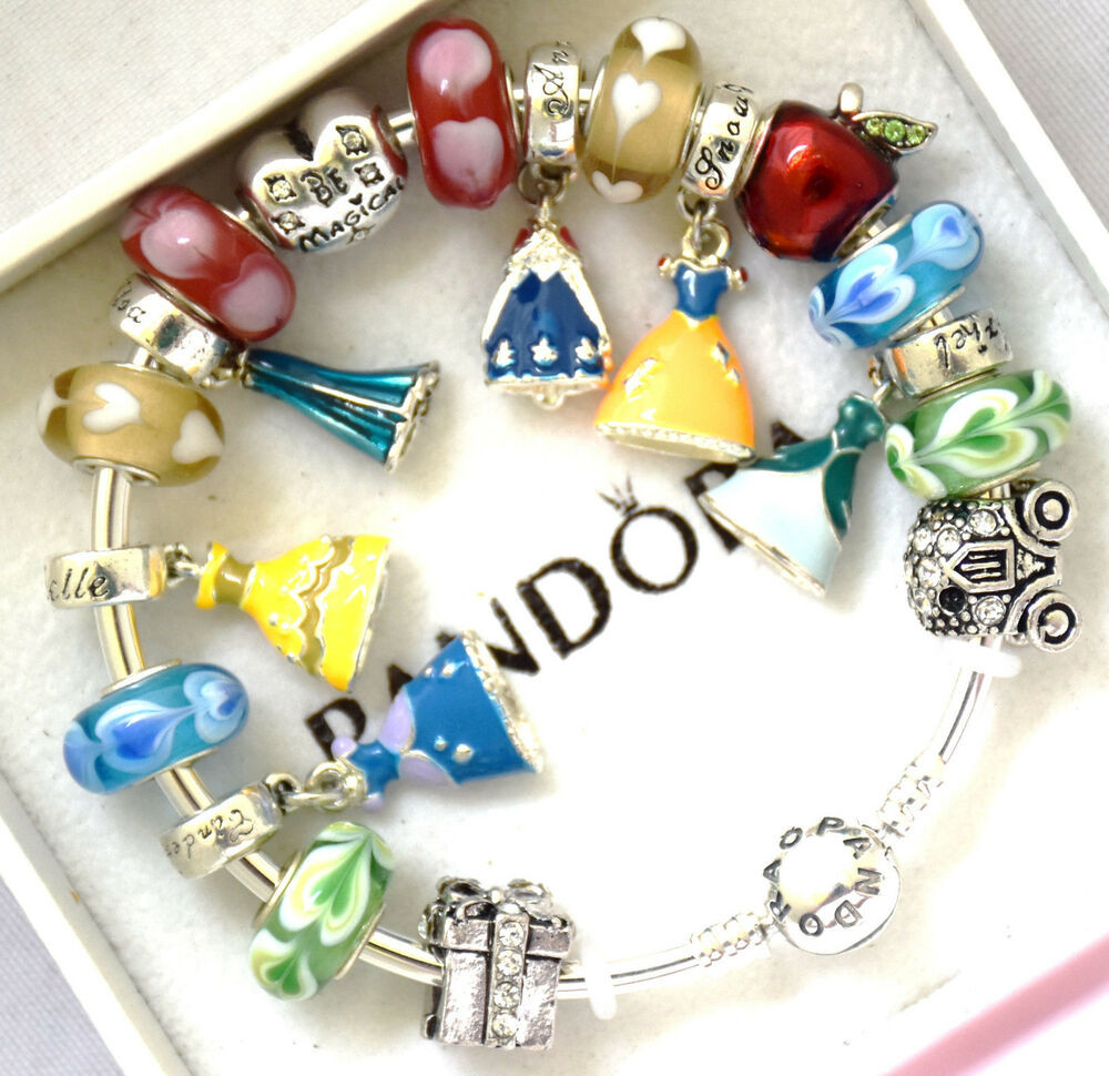 Disney Pandora Bracelet
 PANDORA 925 Bangle Charm Bracelet and European Charms