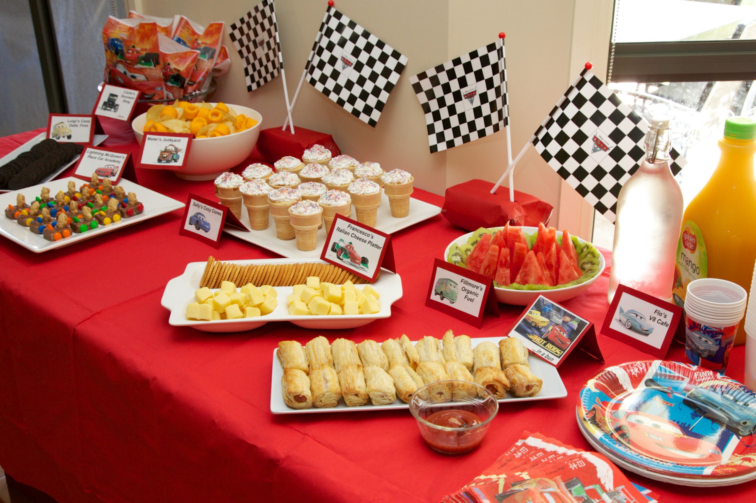 Disney Party Food Ideas
 Disney Cars Birthday Party on a Bud Kidz Activities