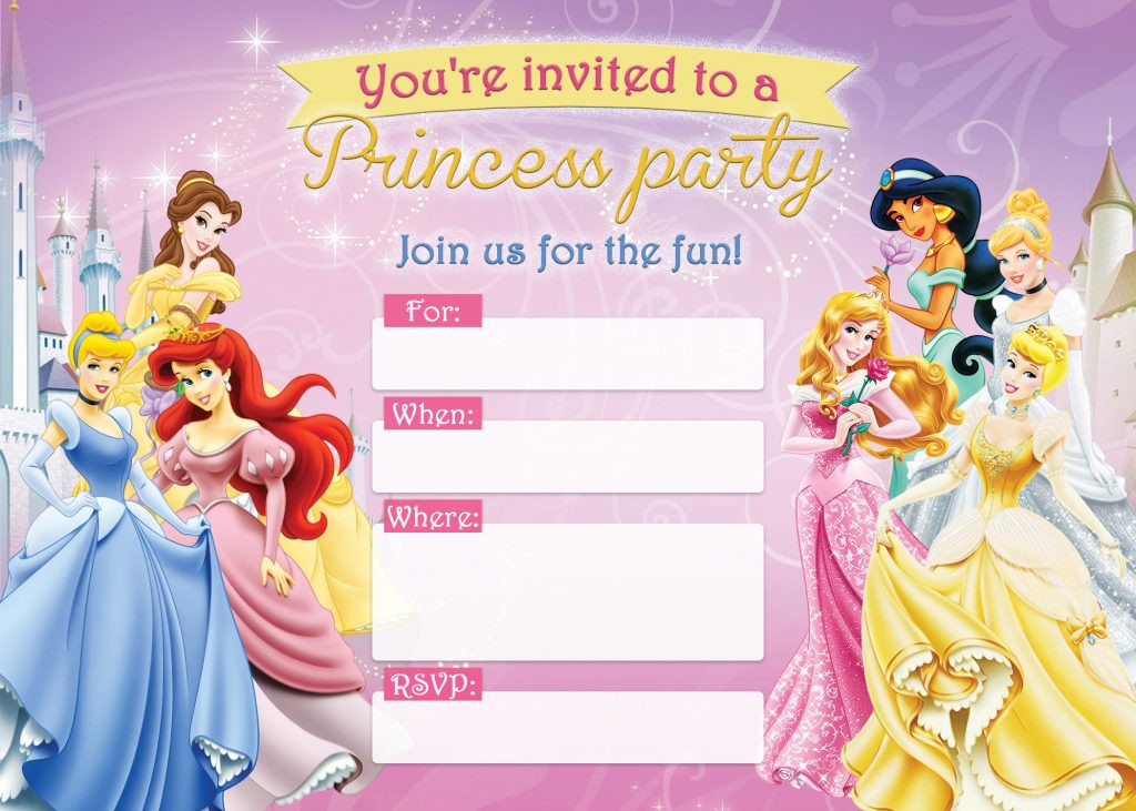 Disney Princess Birthday Party Invitations
 FREE Printable Disney Princess Birthday Invitations – D Is