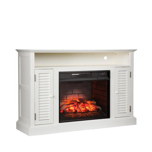 Distressed Electric Fireplace
 Boston Loft Furnishings 48 in W Distressed Antique White