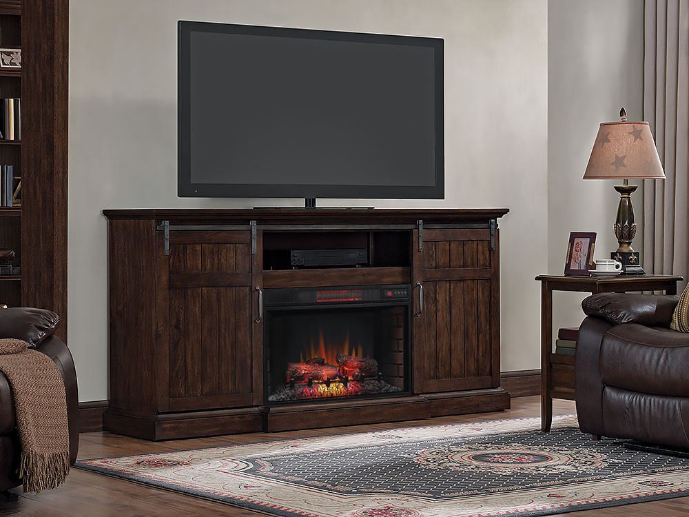 Distressed Electric Fireplace
 Cabaret Electric Fireplace Entertainment Center in