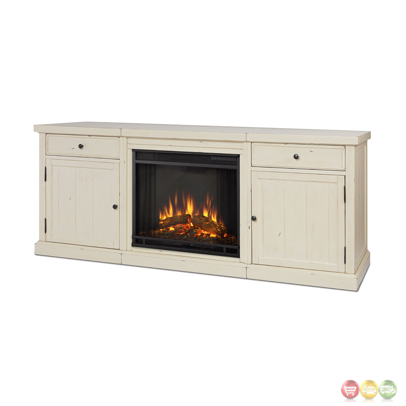Distressed Electric Fireplace
 Cassidy Entertainment Center Electric Fireplace In