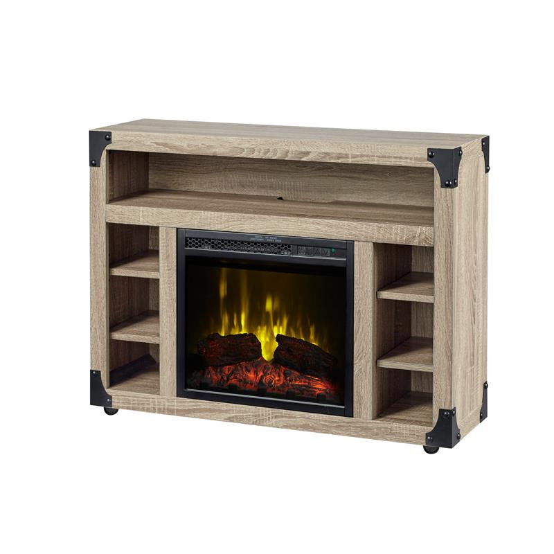 Distressed Electric Fireplace
 Chelsea TV Stand Electric Fireplace by Cᶟ Distressed Oak