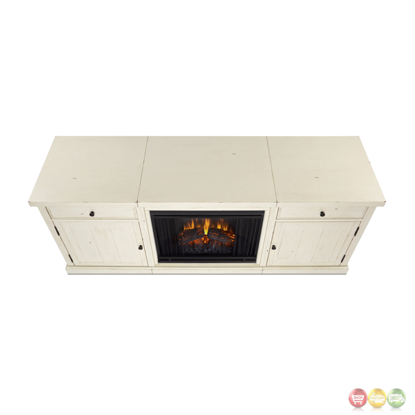 Distressed Electric Fireplace
 Cassidy Entertainment Center Electric Fireplace In
