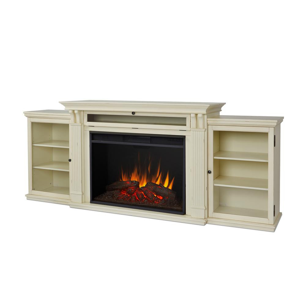 Distressed Electric Fireplace
 Real Flame Tracey Grand 84 in Electric Fireplace TV Stand